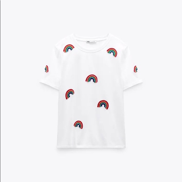 zara rainbow shirt